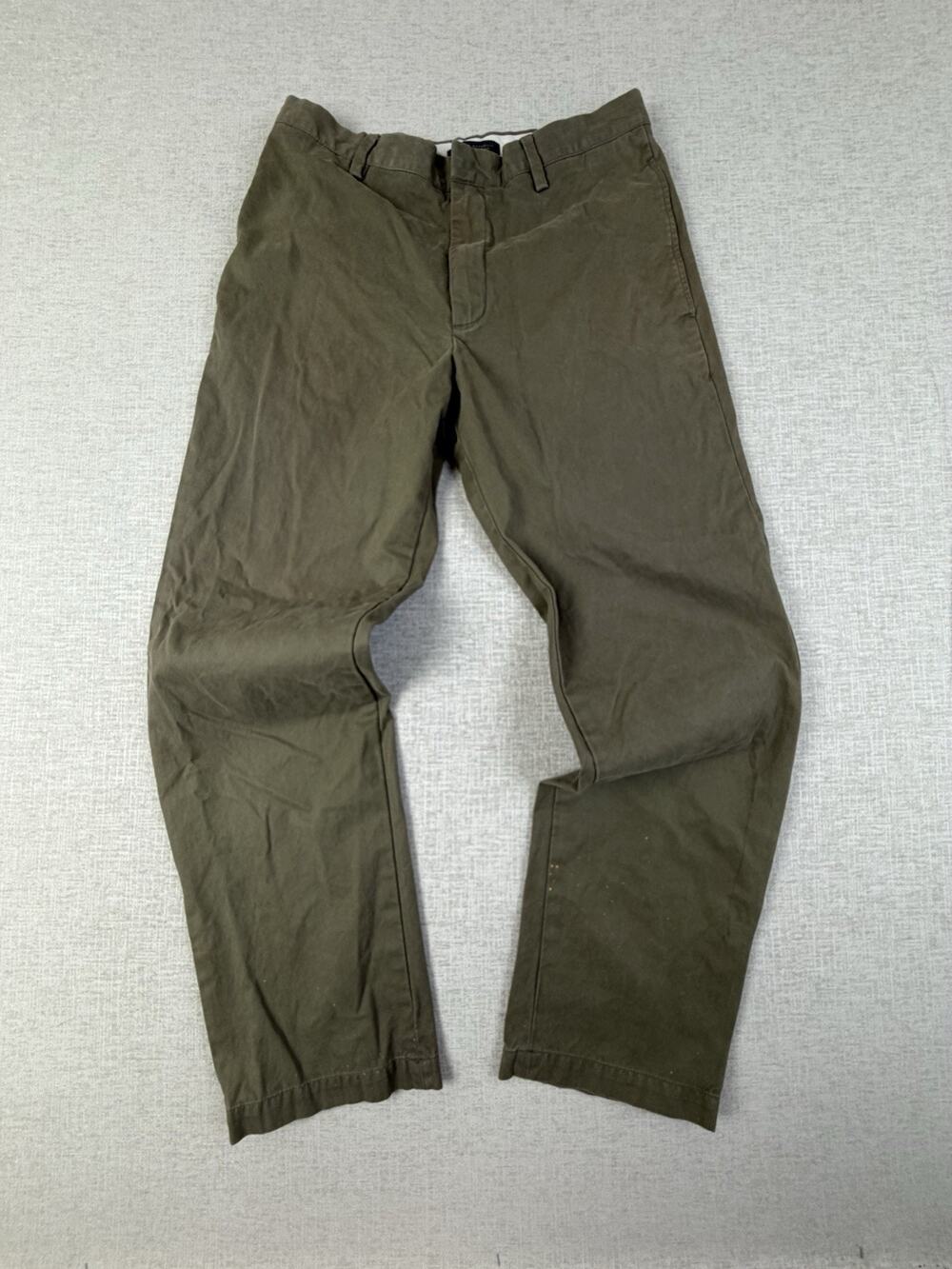 Banana Republic Gavin Chino Pants Mens 32x32 Olive Green Straight Fit Cotton